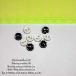 Круглые пуговицы 6-7 мм для кукольной одежды № 17   60шт