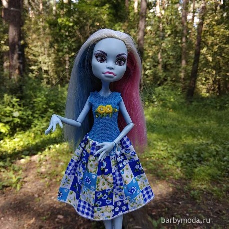 Платье с лифом из кружевного полотна для для кукол Ever After High и Monster High № 1