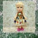 Платье с лифом из вышитого кружева для кукол 14-16 см ростом № 4